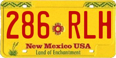 NM license plate 286RLH