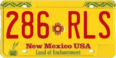 NM license plate 286RLS