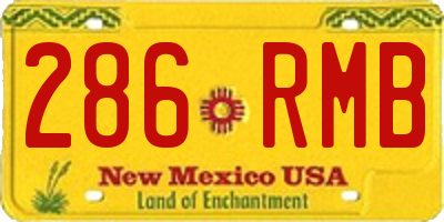 NM license plate 286RMB