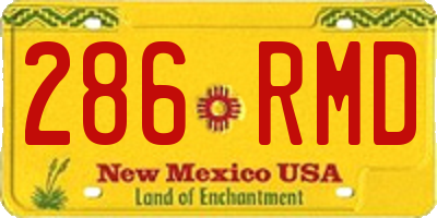 NM license plate 286RMD