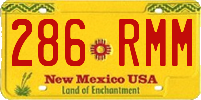 NM license plate 286RMM