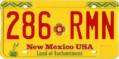 NM license plate 286RMN