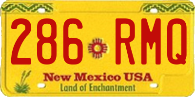 NM license plate 286RMQ