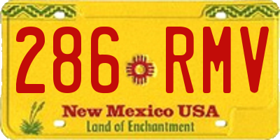 NM license plate 286RMV