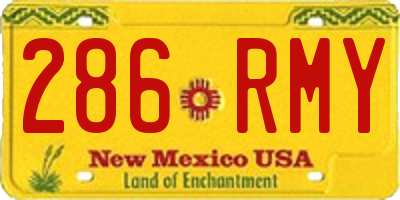 NM license plate 286RMY