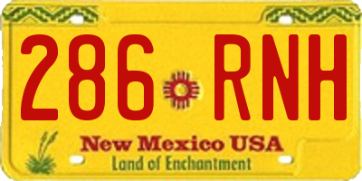 NM license plate 286RNH