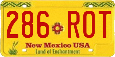 NM license plate 286ROT