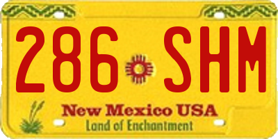 NM license plate 286SHM