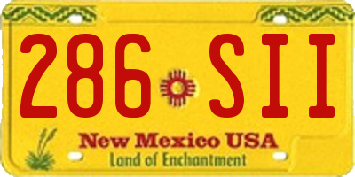 NM license plate 286SII