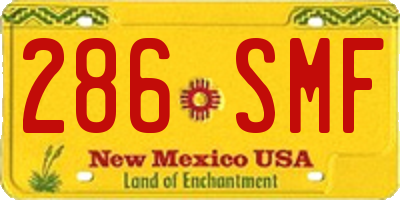 NM license plate 286SMF
