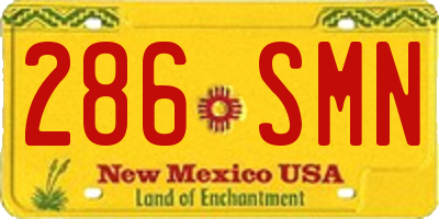 NM license plate 286SMN