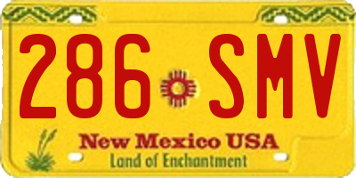 NM license plate 286SMV
