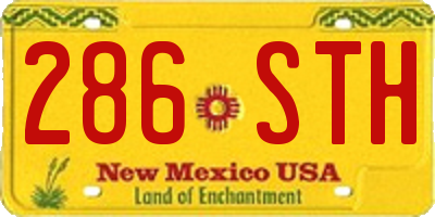 NM license plate 286STH