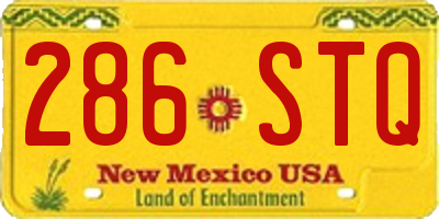 NM license plate 286STQ