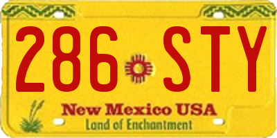 NM license plate 286STY
