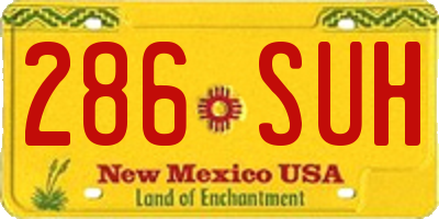 NM license plate 286SUH