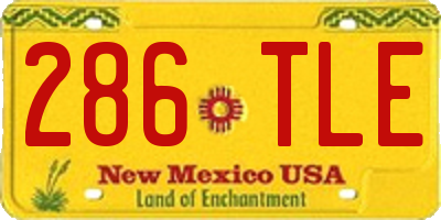 NM license plate 286TLE