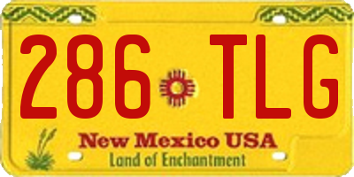 NM license plate 286TLG