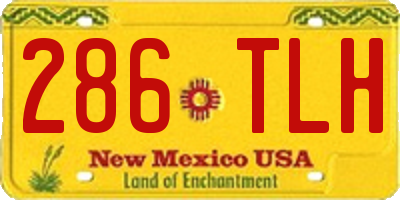 NM license plate 286TLH