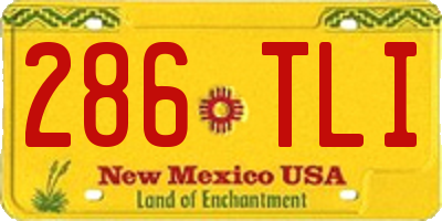 NM license plate 286TLI