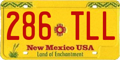 NM license plate 286TLL