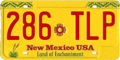 NM license plate 286TLP