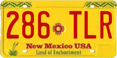 NM license plate 286TLR