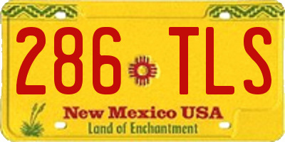NM license plate 286TLS