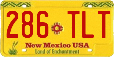 NM license plate 286TLT