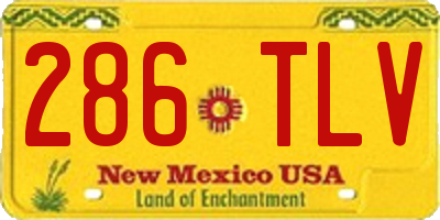 NM license plate 286TLV