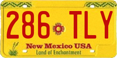NM license plate 286TLY