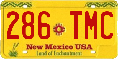 NM license plate 286TMC