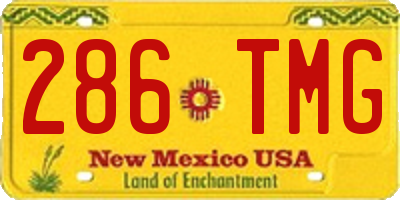 NM license plate 286TMG