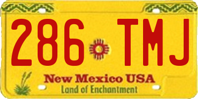 NM license plate 286TMJ