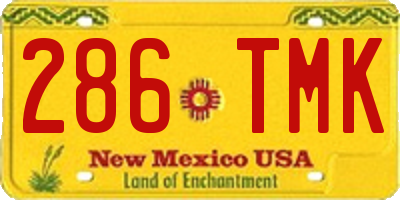 NM license plate 286TMK