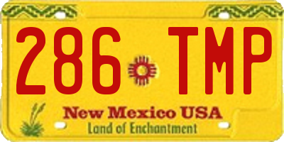NM license plate 286TMP