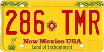 NM license plate 286TMR