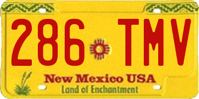 NM license plate 286TMV