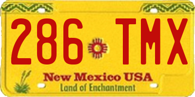 NM license plate 286TMX