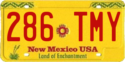 NM license plate 286TMY