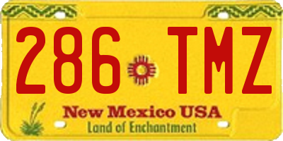NM license plate 286TMZ
