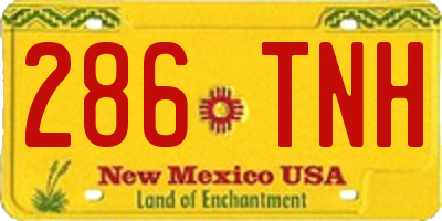 NM license plate 286TNH
