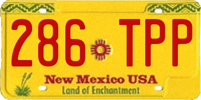 NM license plate 286TPP