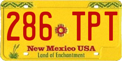 NM license plate 286TPT