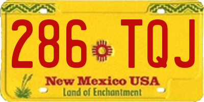 NM license plate 286TQJ