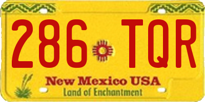 NM license plate 286TQR