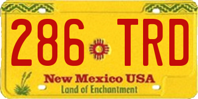 NM license plate 286TRD