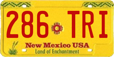 NM license plate 286TRI