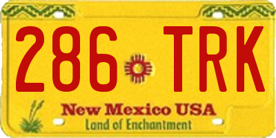 NM license plate 286TRK