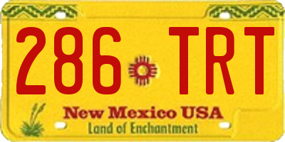 NM license plate 286TRT